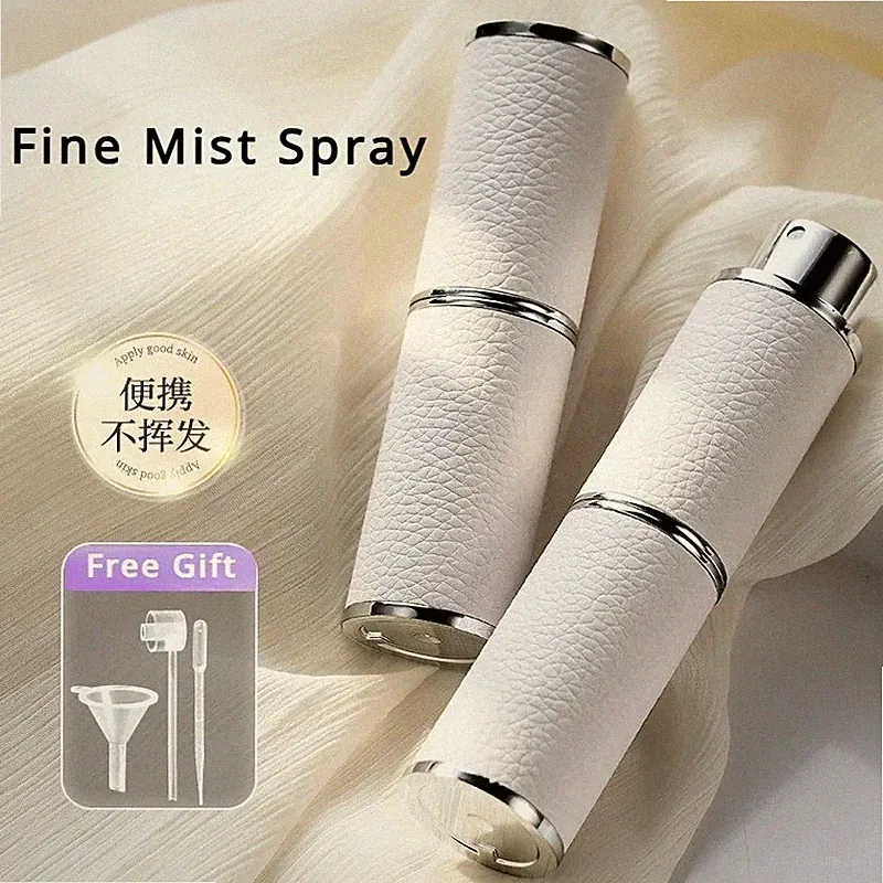 8ml Refillable Perfume Atomizer Leather Mini Spray Bottle Travel