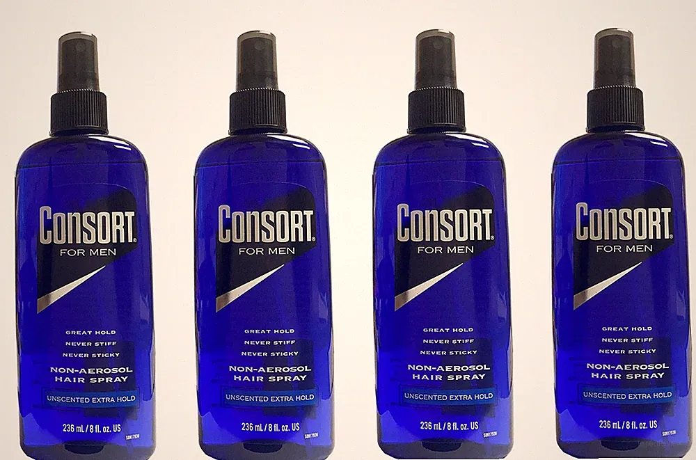 Consort Hair Spray 8 Ounce Unscented Extra Hold Pump Non-Aero (236ml) (4 Pack)