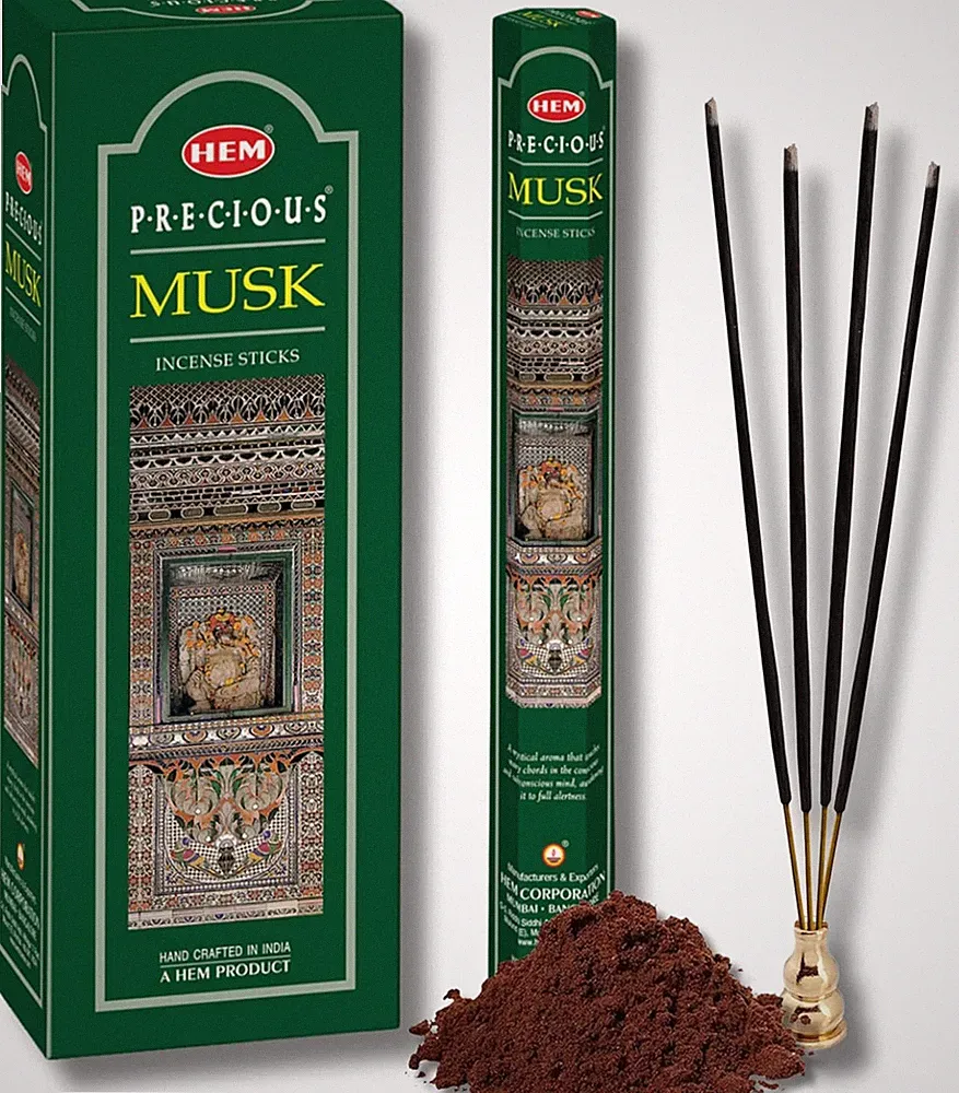 HEM Musk Incense Sticks - Authentic Natural Aroma for Sleep & Meditation