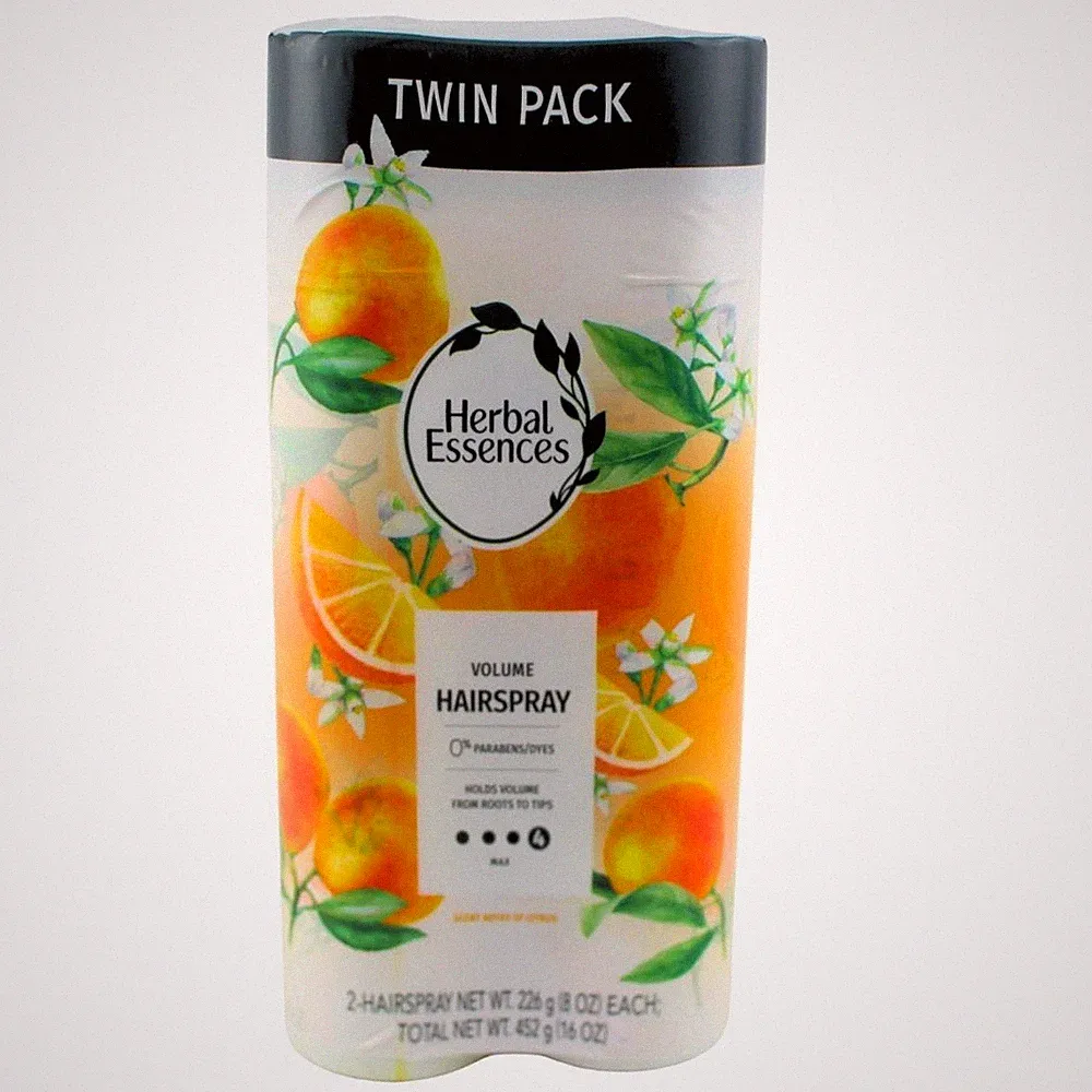 Herbal Essences Volume Hairspray Twin Pack 8 Oz Each With Citrus Scent & 24-Hour