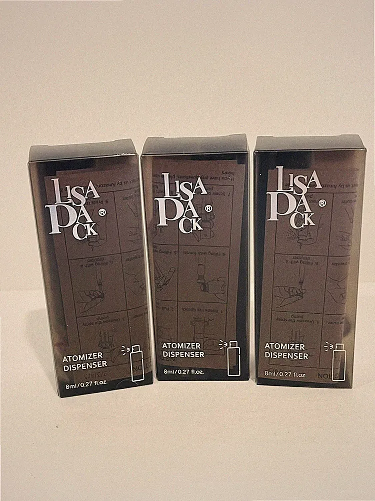 LISAPACK 8ML Atomizer Perfume Spray Bottle for Travel (3 PCS) Empty Cologne Disp