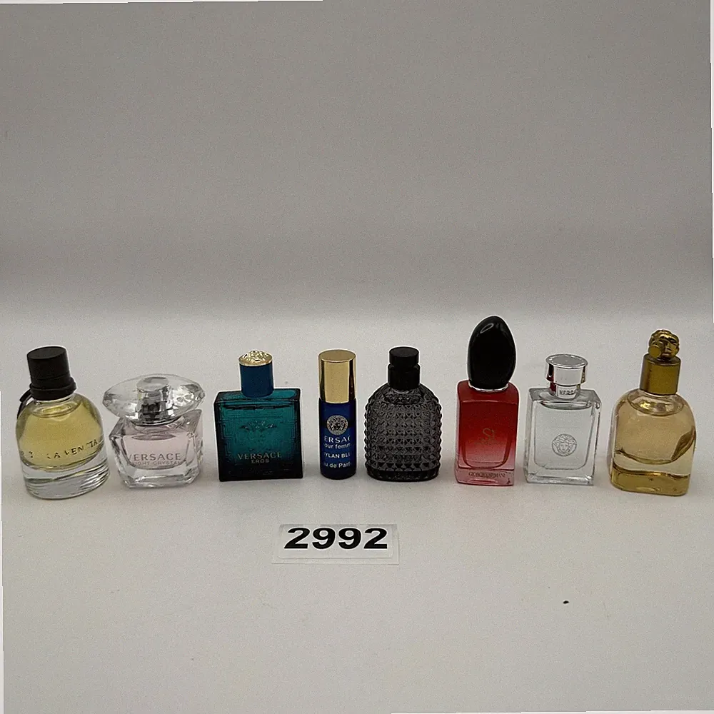 LOT OF 8 DESIGNER PERFUME MINI BOTTLES VERSACE ARMANI VALENTINO SAMPLE