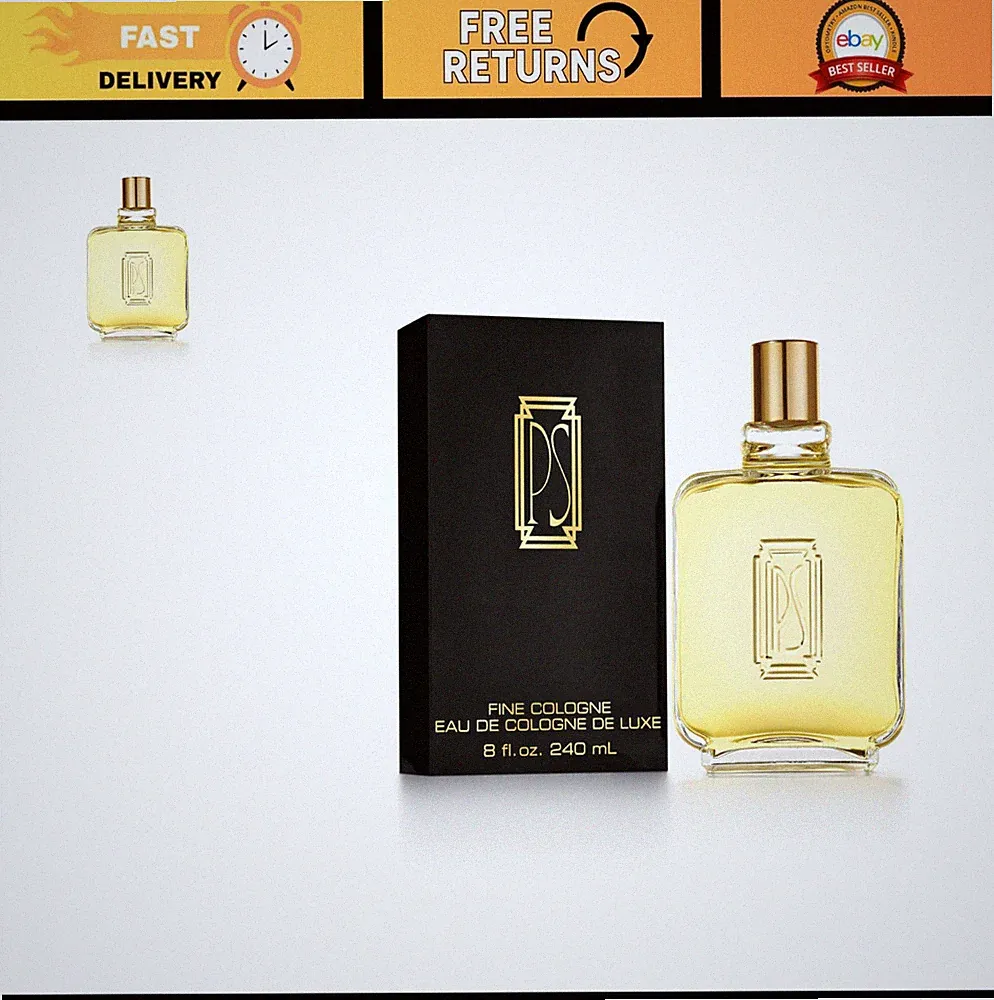 Men's Fine Cologne De Luxe - 8 oz EDC Splash, Long-Lasting Fragrance, Elegant Sc