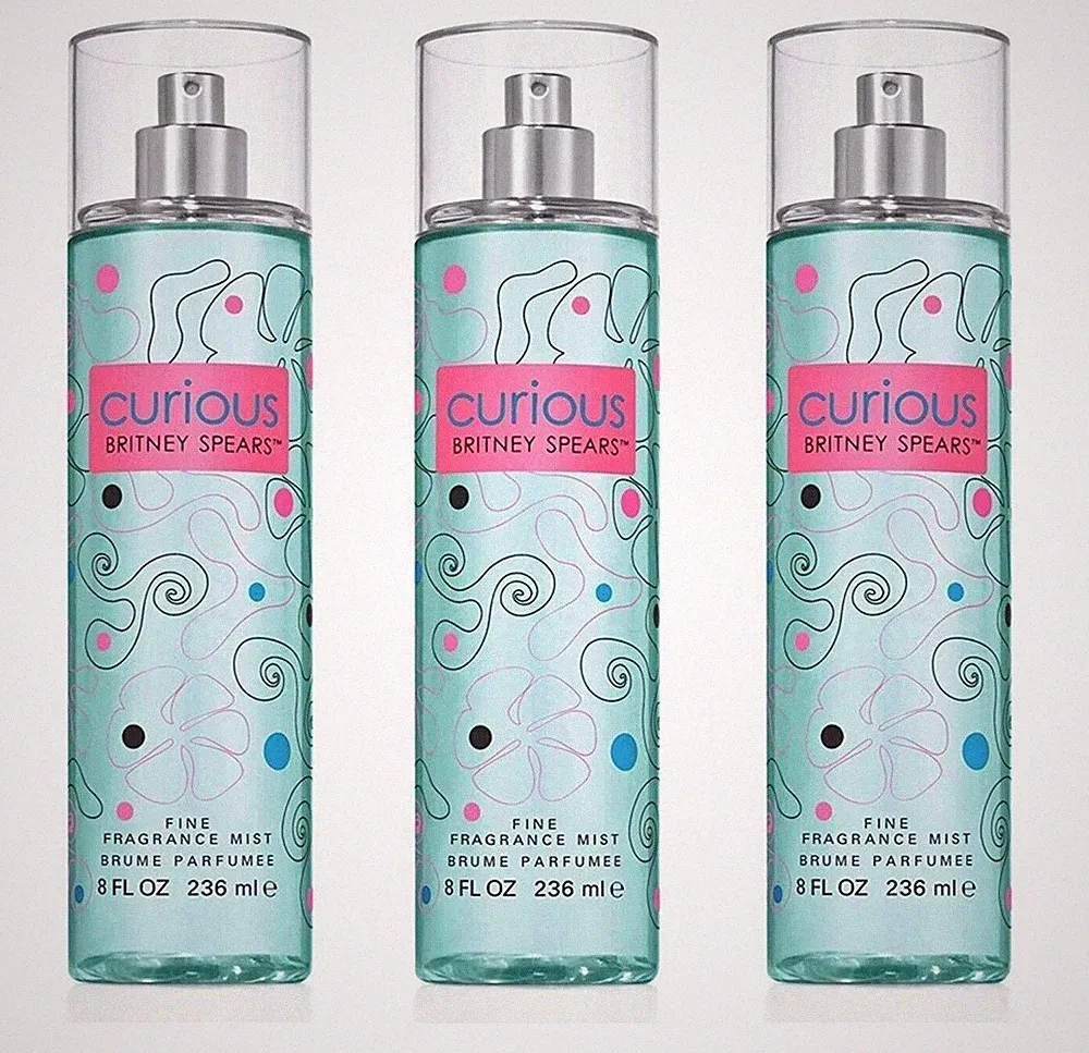*PACK OF 3* CURIOUS by Britney Spears for Women Fine Fragrance Mist 8 oz 236 ml