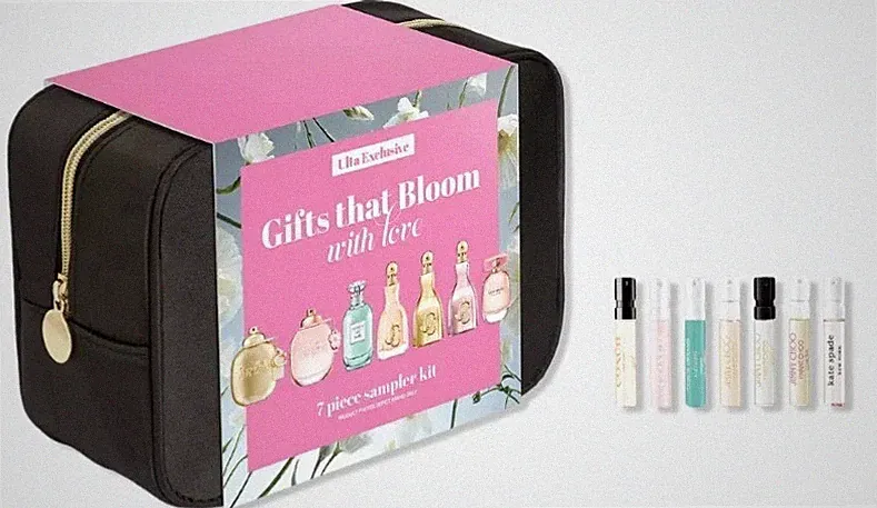 Ulta 8-pc Fragrance Sampler Set with Black Makeup Bag
